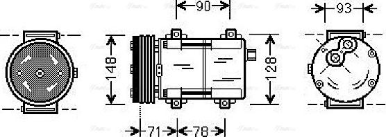 Ava Quality Cooling FDAK277 - Компрессор кондиционера autospares.lv