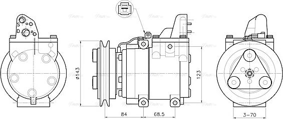 Ava Quality Cooling FDAK712 - Компрессор кондиционера autospares.lv