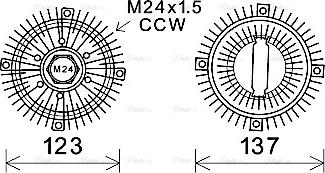 Ava Quality Cooling FDC449 - Сцепление, вентилятор радиатора autospares.lv