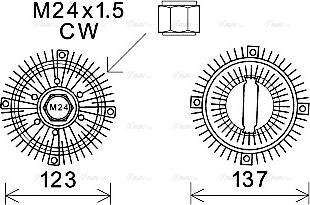 Ava Quality Cooling FDC446 - Сцепление, вентилятор радиатора autospares.lv