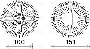 Ava Quality Cooling FDC448 - Сцепление, вентилятор радиатора autospares.lv