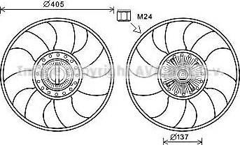 Ava Quality Cooling FDC609 - Вентилятор, охлаждение двигателя autospares.lv