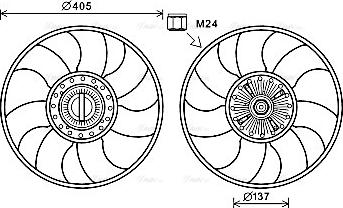 Ava Quality Cooling FDF609 - Вентилятор, охлаждение двигателя autospares.lv