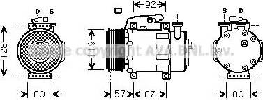 Ava Quality Cooling FDK468 - Компрессор кондиционера autospares.lv