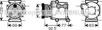Ava Quality Cooling FD K434 - Компрессор кондиционера autospares.lv