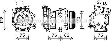 Ava Quality Cooling FDK479 - Компрессор кондиционера autospares.lv