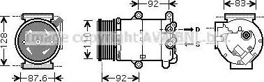 Ava Quality Cooling FDK477 - Компрессор кондиционера autospares.lv