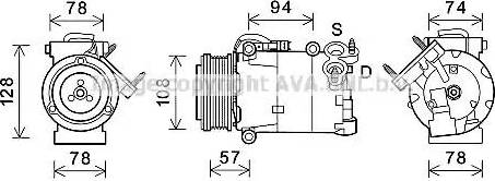 Ava Quality Cooling FDK587 - Компрессор кондиционера autospares.lv