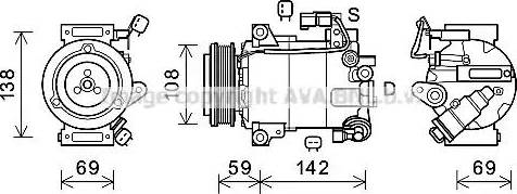 Ava Quality Cooling FDK603 - Компрессор кондиционера autospares.lv