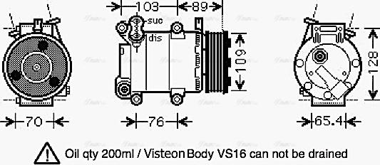 Ava Quality Cooling FD K392 - Компрессор кондиционера autospares.lv