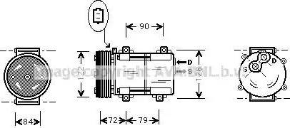 Ava Quality Cooling FD K351 - Компрессор кондиционера autospares.lv