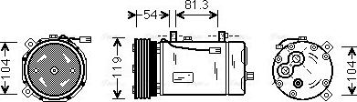 Ava Quality Cooling FD K306 - Компрессор кондиционера autospares.lv