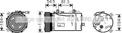 Ava Quality Cooling FD K307 - Компрессор кондиционера autospares.lv