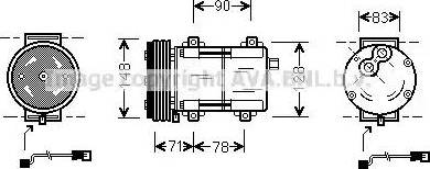 Ava Quality Cooling FD K283 - Компрессор кондиционера autospares.lv