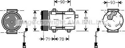 Ava Quality Cooling FD K277 - Компрессор кондиционера autospares.lv