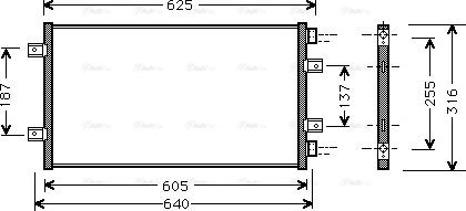 Ava Quality Cooling FT 5247 - Конденсатор кондиционера autospares.lv