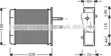 Ava Quality Cooling FT 6150 - Теплообменник, отопление салона autospares.lv