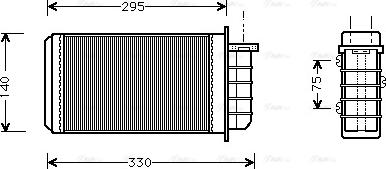 Ava Quality Cooling FT 6183 - Теплообменник, отопление салона autospares.lv