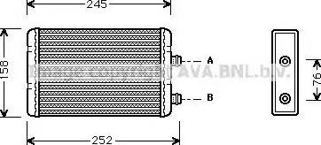 Ava Quality Cooling FT 6220 - Теплообменник, отопление салона autospares.lv