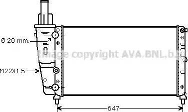 Ava Quality Cooling FT2140 - Радиатор, охлаждение двигателя autospares.lv