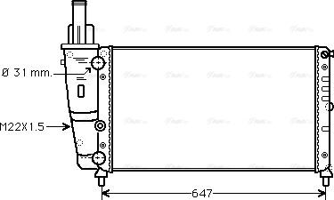 Ava Quality Cooling FT 2141 - Радиатор, охлаждение двигателя autospares.lv