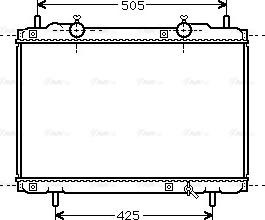 Ava Quality Cooling FT 2167 - Радиатор, охлаждение двигателя autospares.lv