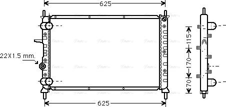 Ava Quality Cooling FT 2188 - Радиатор, охлаждение двигателя autospares.lv