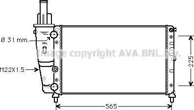 Ava Quality Cooling FT 2139 - Радиатор, охлаждение двигателя autospares.lv