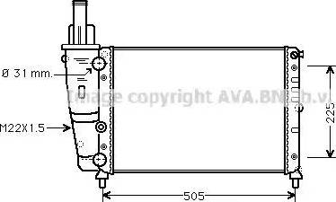 Ava Quality Cooling FT 2138 - Радиатор, охлаждение двигателя autospares.lv