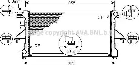 Ava Quality Cooling FT2399 - Радиатор, охлаждение двигателя autospares.lv