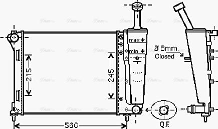 Ava Quality Cooling FT 2345 - Радиатор, охлаждение двигателя autospares.lv