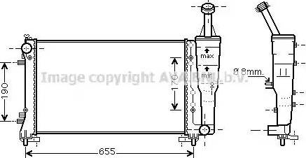 Ava Quality Cooling FT 2308 - Радиатор, охлаждение двигателя autospares.lv