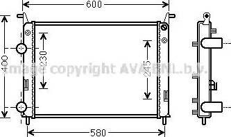 Ava Quality Cooling FT 2336 - Радиатор, охлаждение двигателя autospares.lv