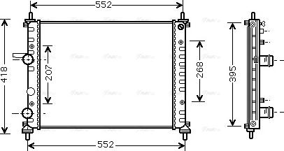 Ava Quality Cooling FT 2326 - Радиатор, охлаждение двигателя autospares.lv