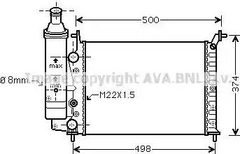 Ava Quality Cooling FT 2323 - Радиатор, охлаждение двигателя autospares.lv