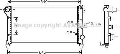 Ava Quality Cooling FT 2295 - Радиатор, охлаждение двигателя autospares.lv