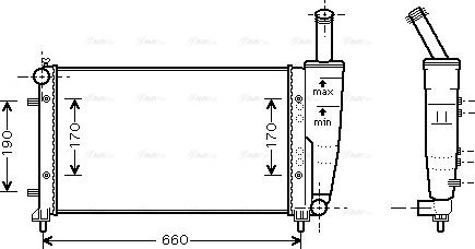 Ava Quality Cooling FT 2290 - Радиатор, охлаждение двигателя autospares.lv