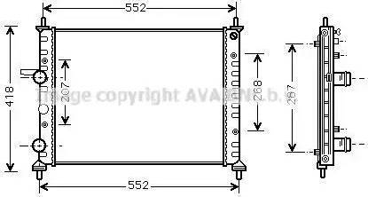 Ava Quality Cooling FT 2249 - Радиатор, охлаждение двигателя autospares.lv