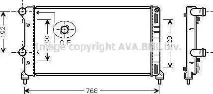 Ava Quality Cooling FT 2250 - Радиатор, охлаждение двигателя autospares.lv