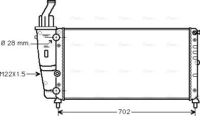 Ava Quality Cooling FT 2200 - Радиатор, охлаждение двигателя autospares.lv