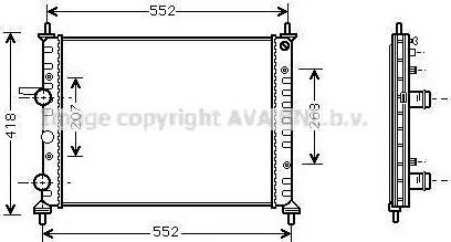 Ava Quality Cooling FT 2201 - Радиатор, охлаждение двигателя autospares.lv