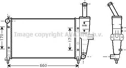 Ava Quality Cooling FT 2208 - Радиатор, охлаждение двигателя autospares.lv