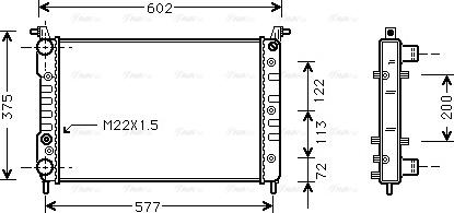 Ava Quality Cooling FT 2224 - Радиатор, охлаждение двигателя autospares.lv