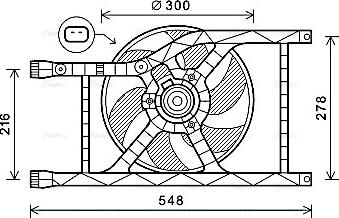 Ava Quality Cooling FT7593 - Вентилятор, охлаждение двигателя autospares.lv