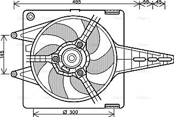 Ava Quality Cooling FT 7547 - Вентилятор, охлаждение двигателя autospares.lv