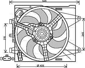 Ava Quality Cooling FT 7564 - Вентилятор, охлаждение двигателя autospares.lv