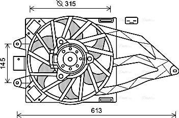 Ava Quality Cooling FT 7565 - Вентилятор, охлаждение двигателя autospares.lv