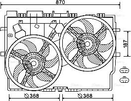 Ava Quality Cooling FT7584 - Вентилятор, охлаждение двигателя autospares.lv