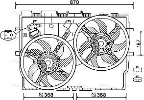 Ava Quality Cooling FT7585 - Вентилятор, охлаждение двигателя autospares.lv