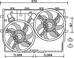 Ava Quality Cooling FT7586 - Вентилятор, охлаждение двигателя autospares.lv